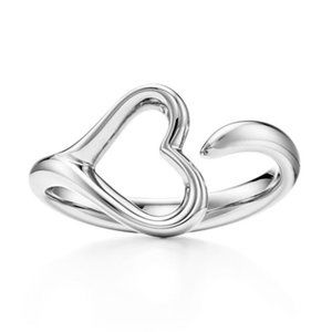 Elsa Peretti Open Heart Ring, Silver Medium